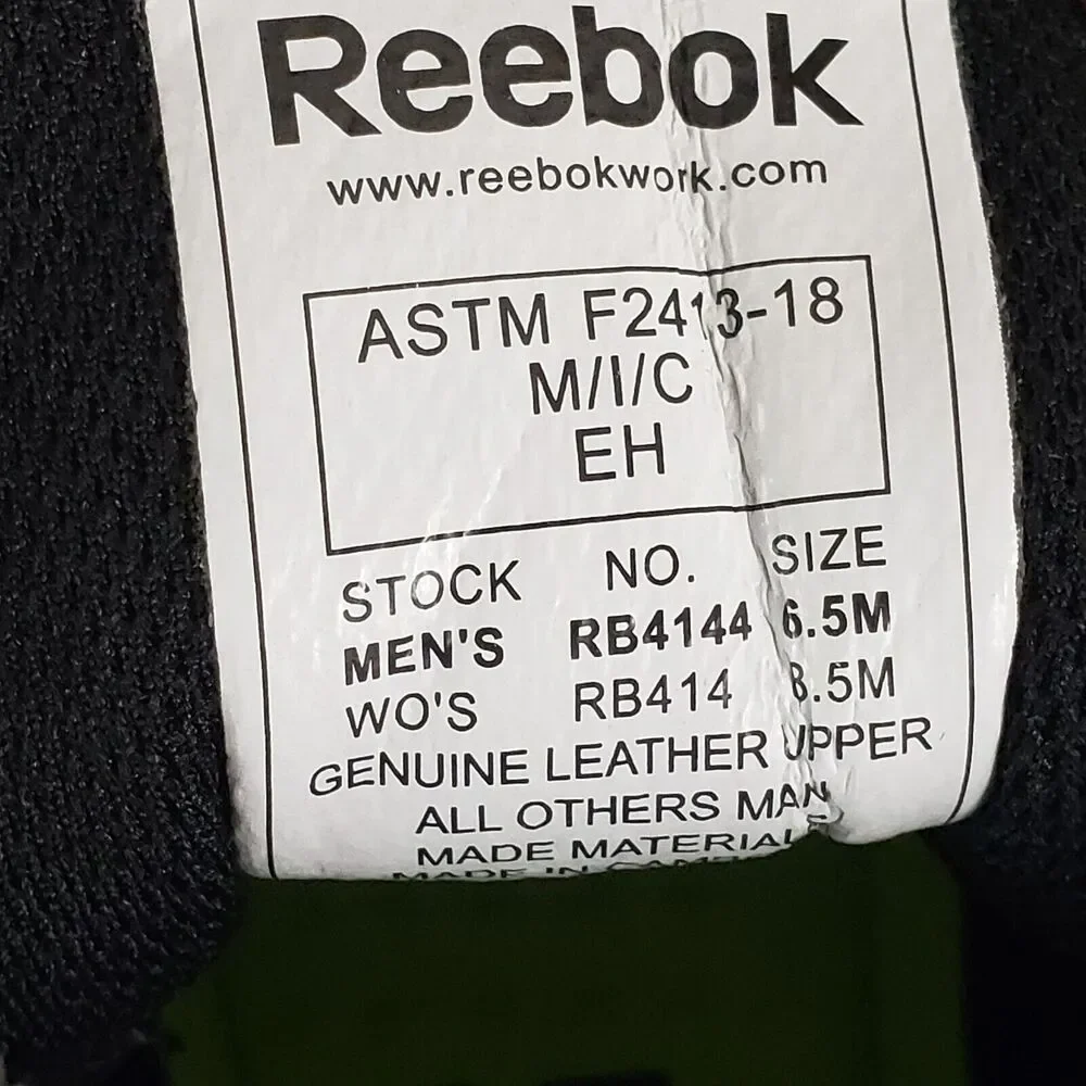 Reebok Sublite Cushion Men's SIZE 6.5M Work Mid RB4144 Composite Toe Work Boot